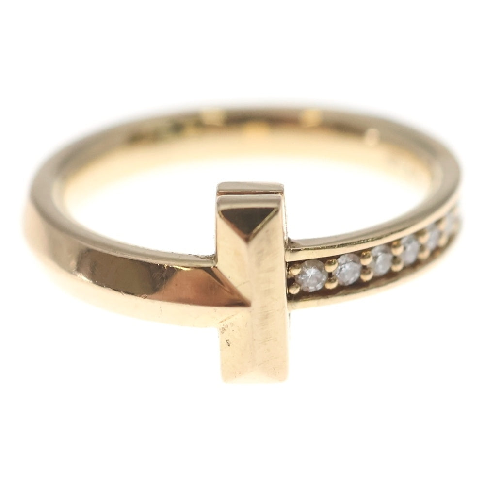 TIFFANY & Co.(ティファニー) Tワン ナローダイヤリング ピンクゴールド レディース