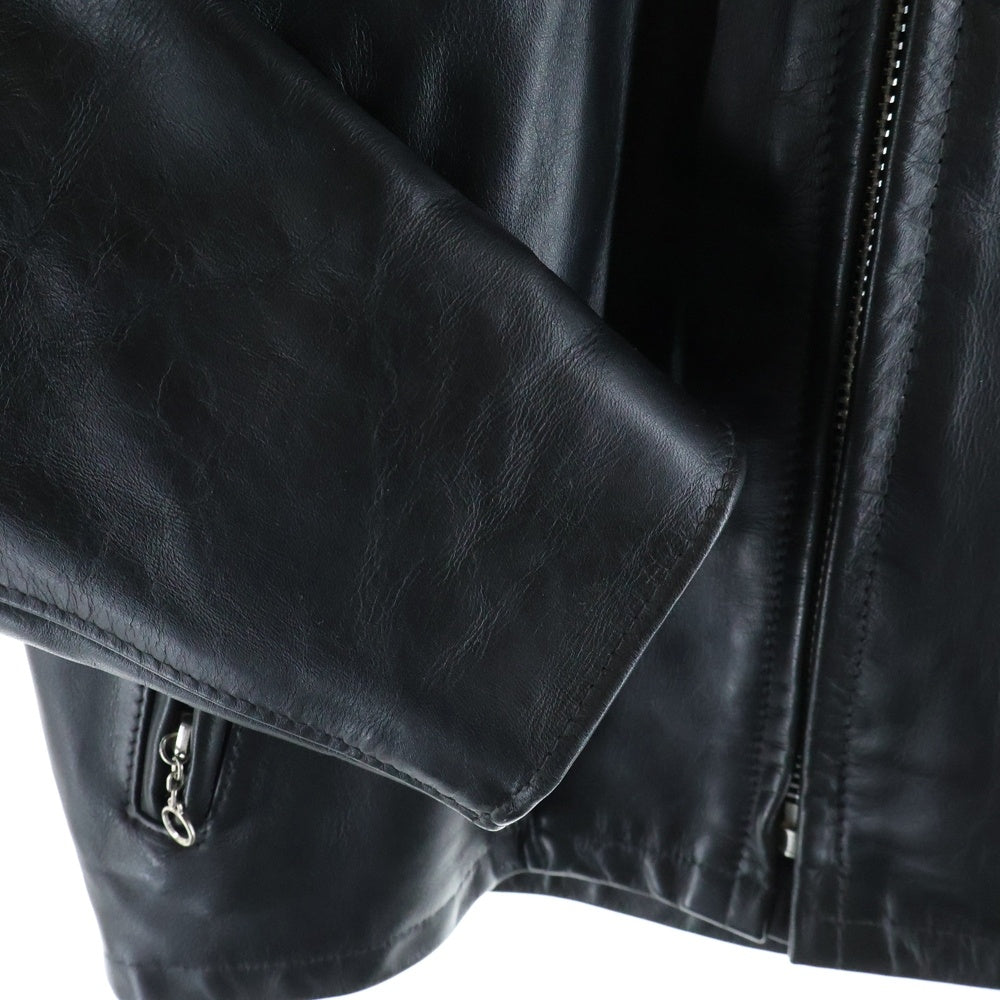 SCHOTT(ショット) 641 single riders jacket zip up シングル ライダース ジャケット ジップ アップ レザー ボアライナー付き ブラック