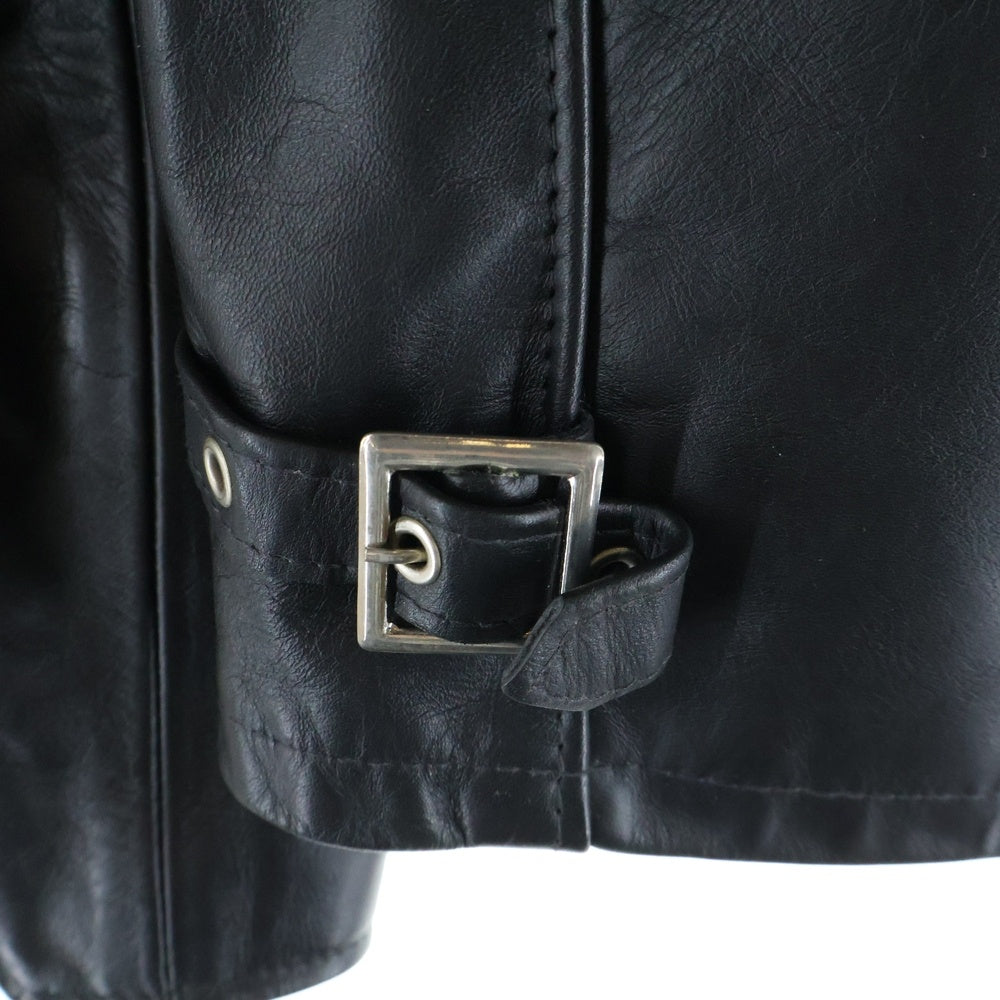 SCHOTT(ショット) 641 single riders jacket zip up シングル ライダース ジャケット ジップ アップ レザー ボアライナー付き ブラック
