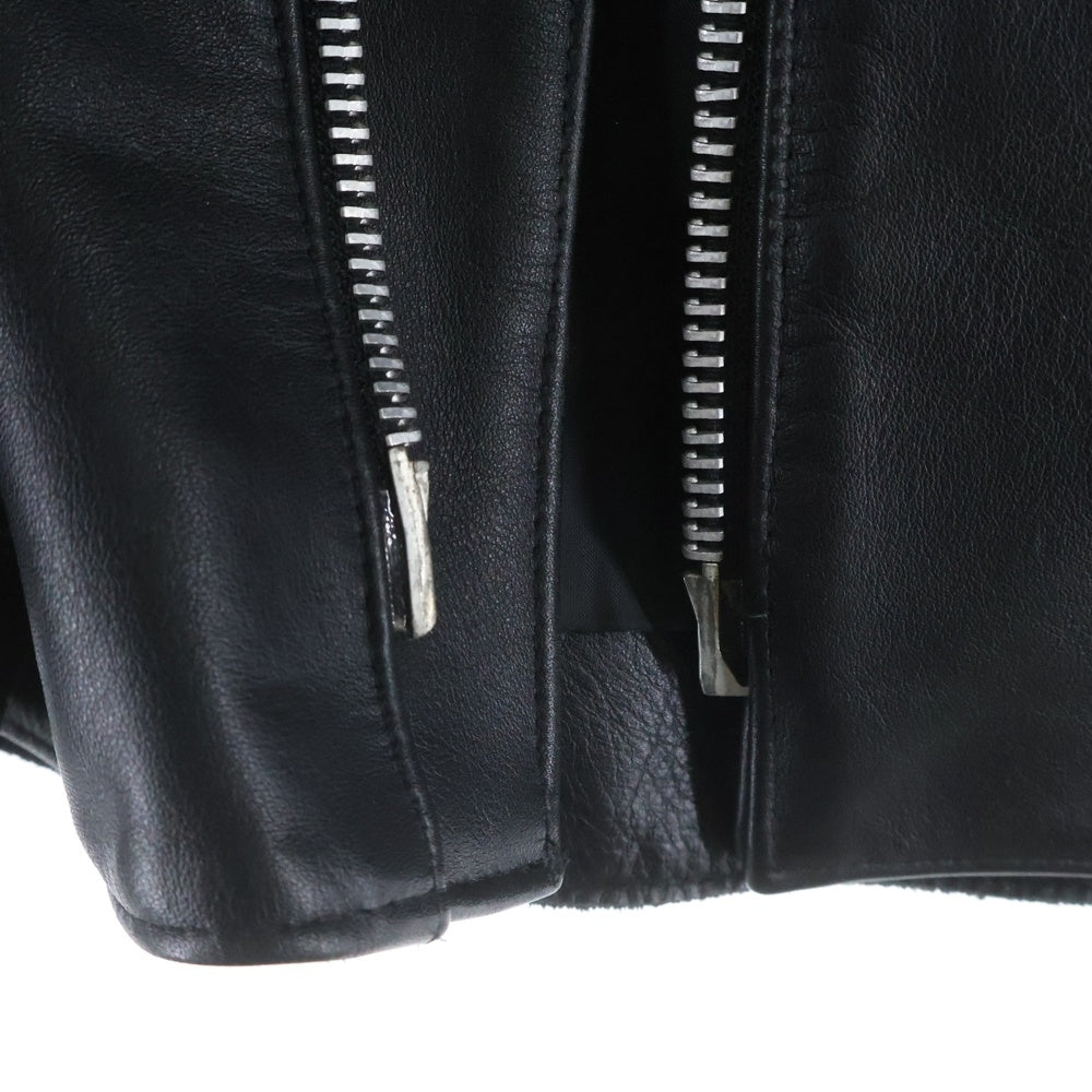 666 LEATHER WEAR(トリプルシックスレザーウェア) ダブル ライダース レザー ジャケット ブラック