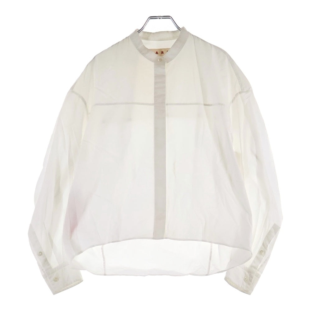 MARNI(マルニ) 25SS コットンポプリンシャツ ホワイト CAMA0610UD レディース