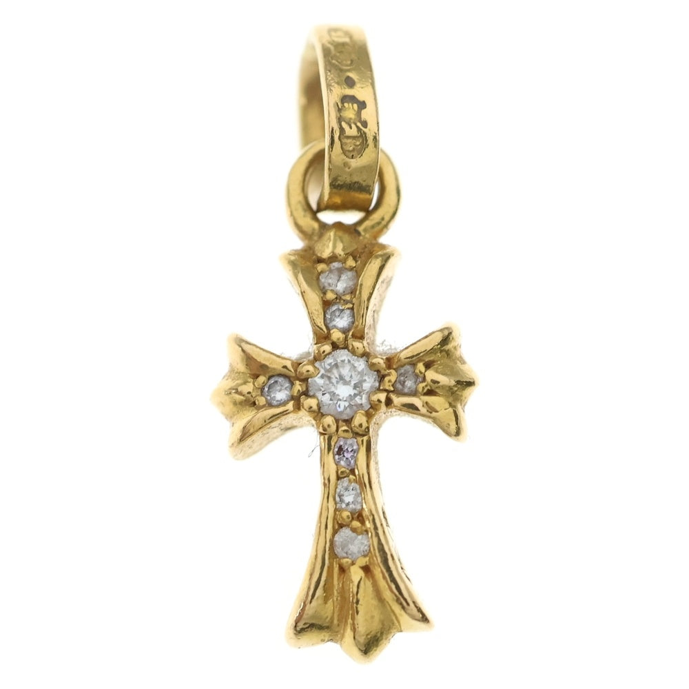 CHROME HEARTS(クロムハーツ) 22K CRS BBYFAT P/DIA ベイビーファットクロス PAVEダイヤ ペンダントトップ ゴールド BCA035