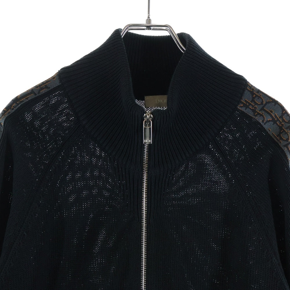 DIOR(ディオール) トロッター ドライバーズ ジップアップ ニット ジャケット ブラック 113M223AT187