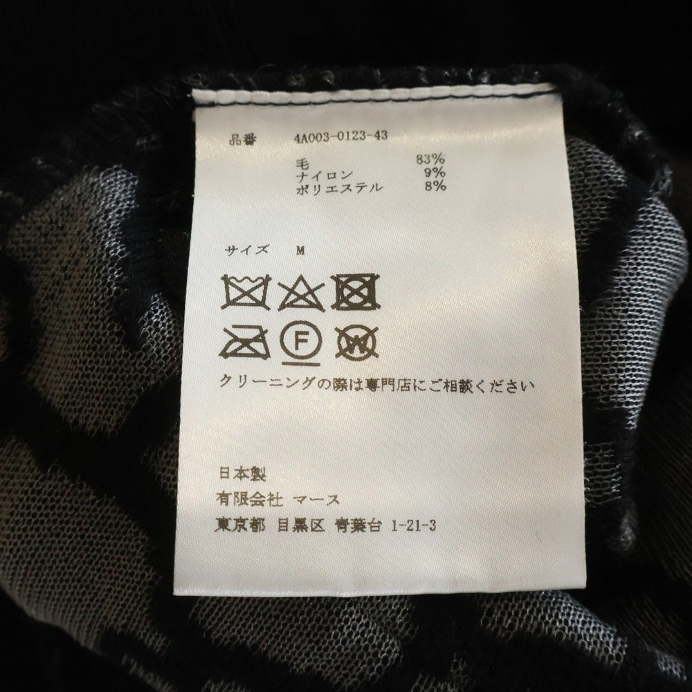JOHN LAWRENCE SULLIVAN(ジョンローレンスサリバン) 23SS CRACK KNIT SWEATER クラック柄ニットセーター ブラック