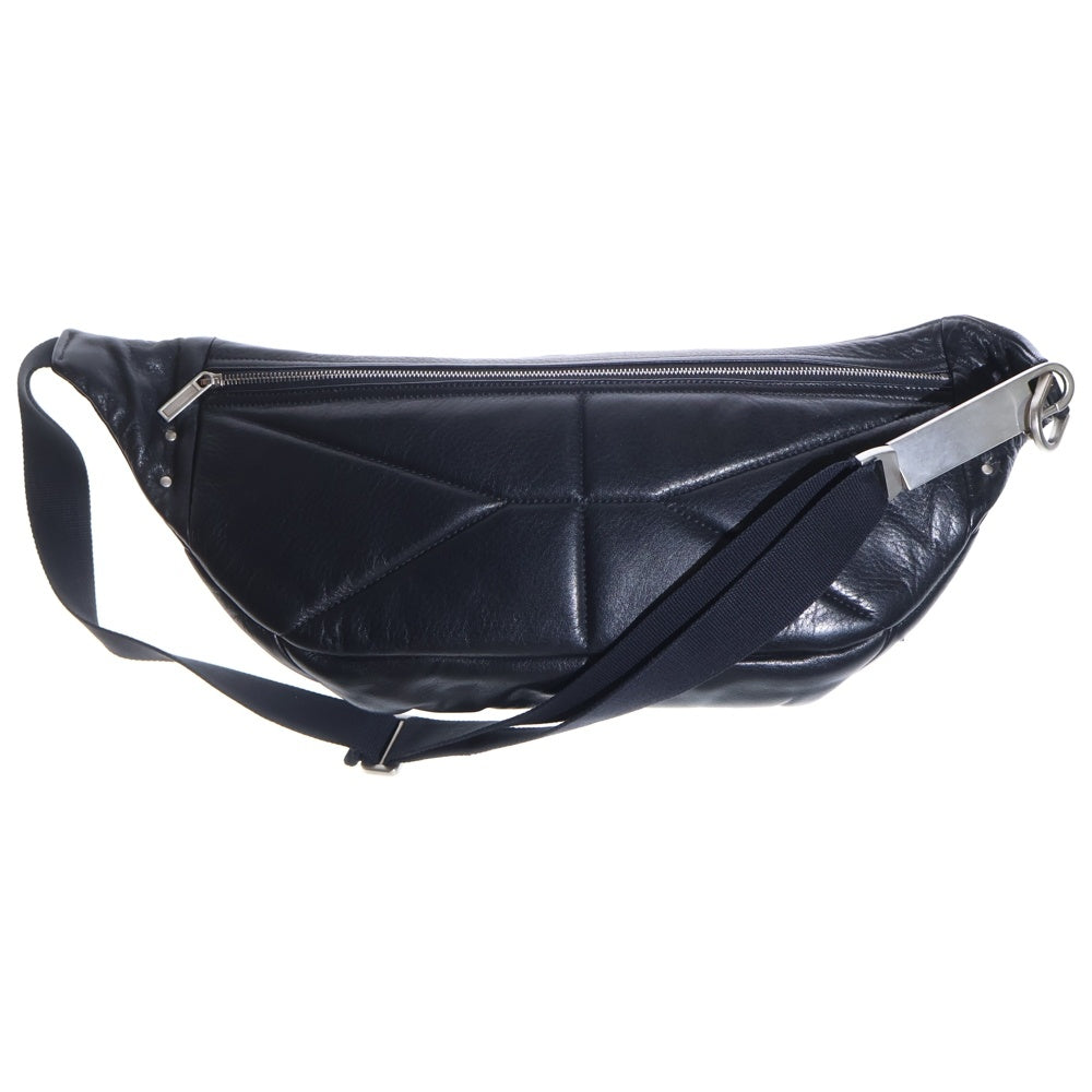 Rick Owens(リックオウエンス) 26SS GEO BUM BAG バムバック レザーショルダーバッグ ブラック