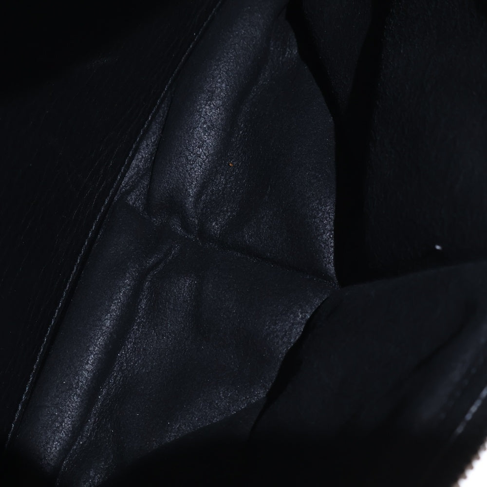 Rick Owens(リックオウエンス) 26SS GEO BUM BAG バムバック レザーショルダーバッグ ブラック