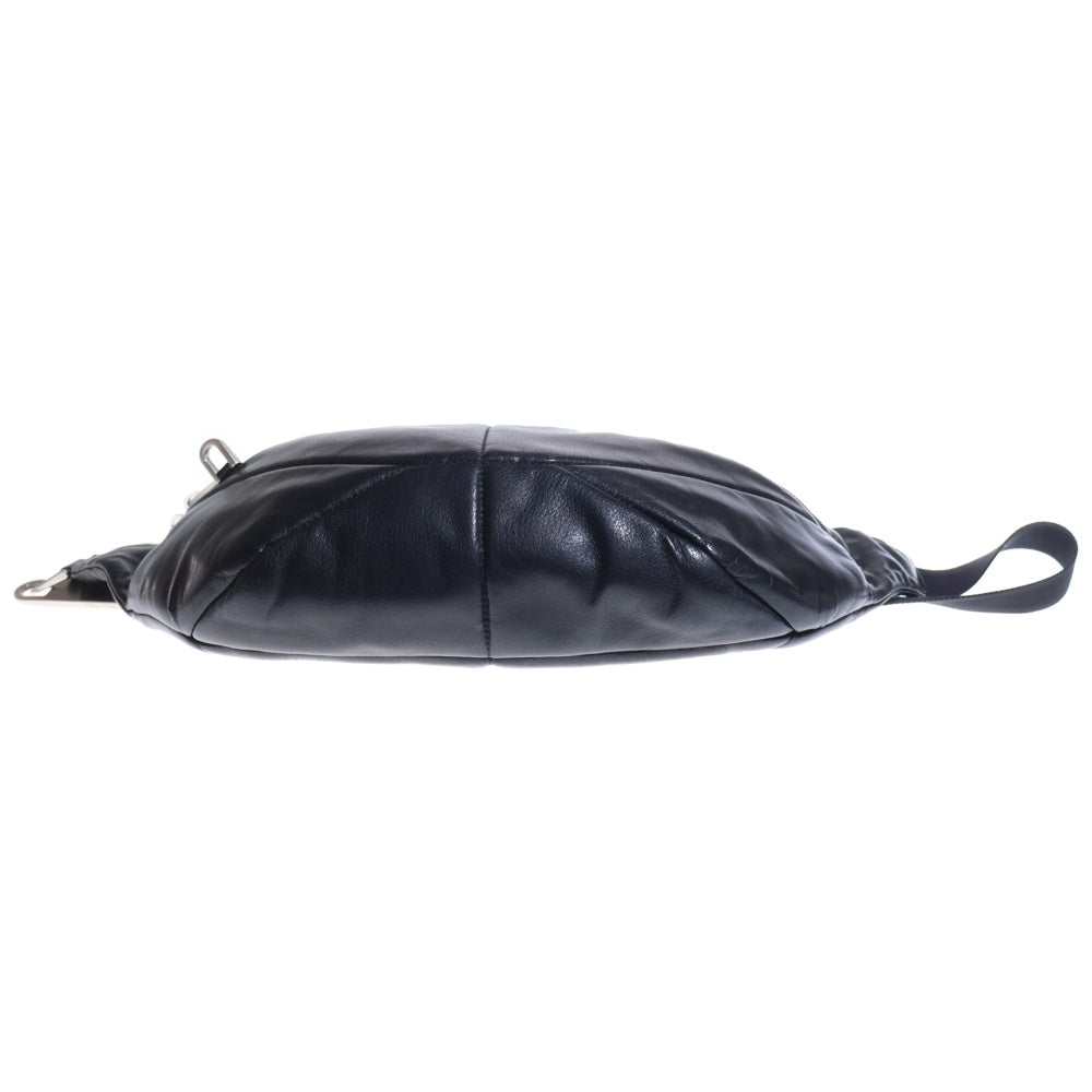Rick Owens(リックオウエンス) 26SS GEO BUM BAG バムバック レザーショルダーバッグ ブラック