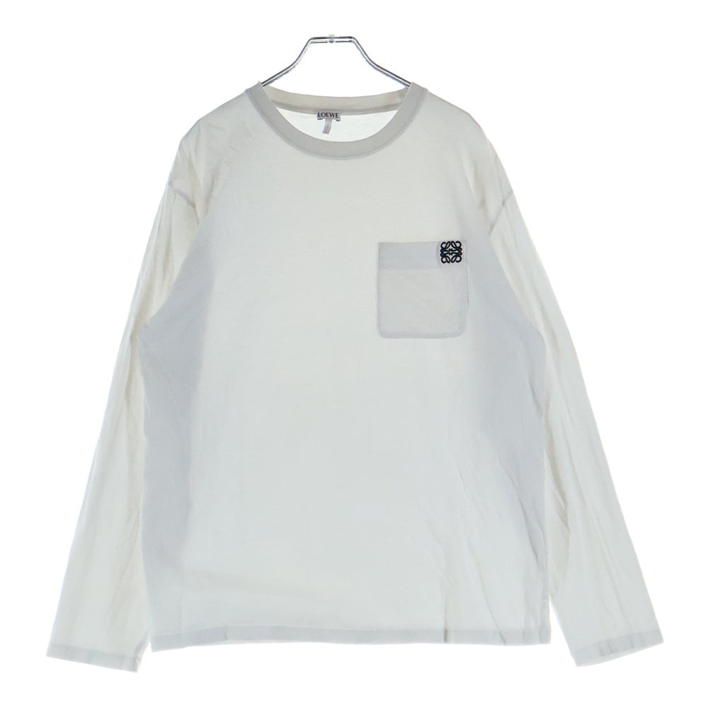 LOEWE(ロエベ) ロゴ刺繍 クルーネックロングスリーブTシャツ ホワイト H562Y24J04