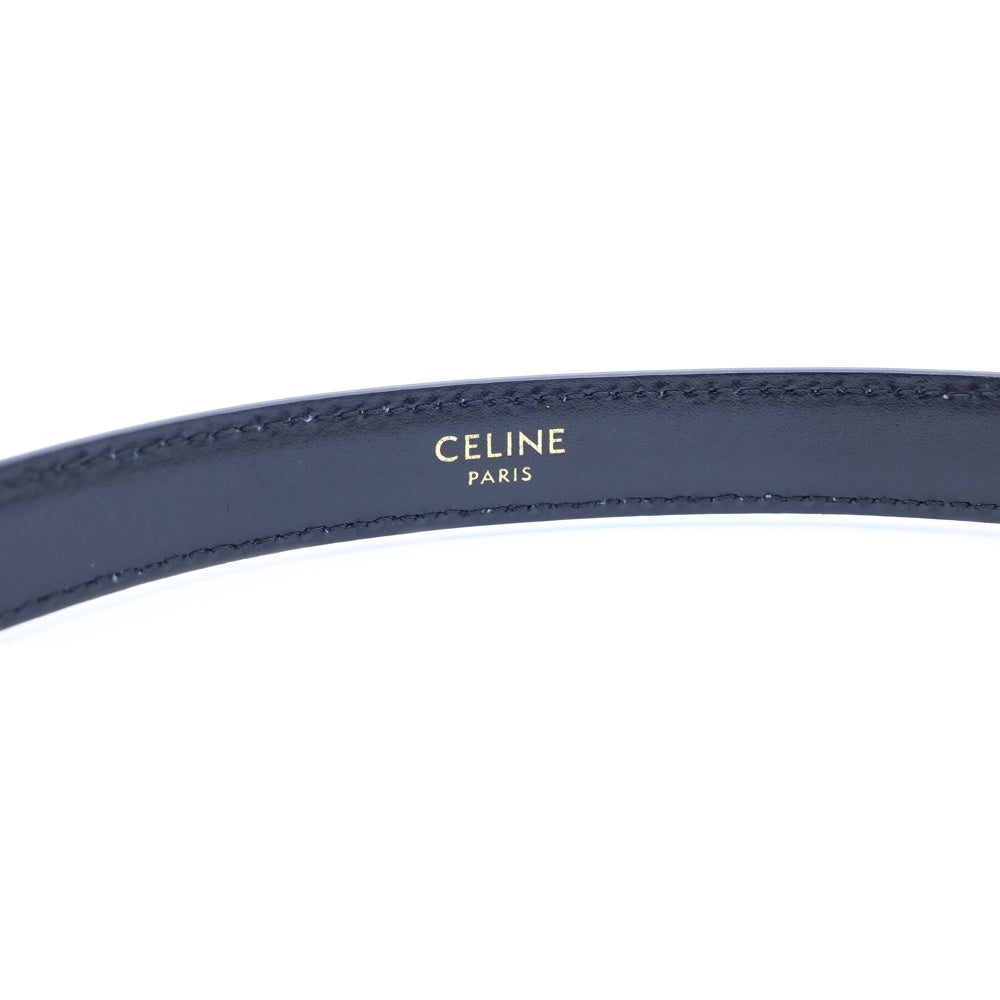 CELINE(セリーヌ) トリオンフ ナロー レザーベルト ブラック レディース