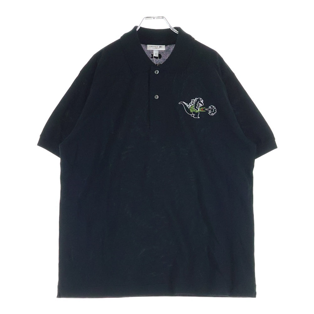 LACOSTE(ラコステ) 25AW ゴジラ エンブロイダリー ロゴ ポロシャツ ブラック PH01MYJ-99