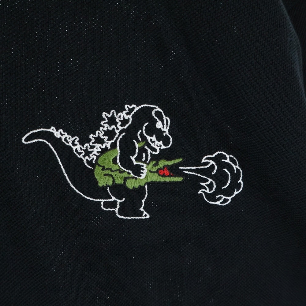 LACOSTE(ラコステ) 25AW ゴジラ エンブロイダリー ロゴ ポロシャツ ブラック PH01MYJ-99