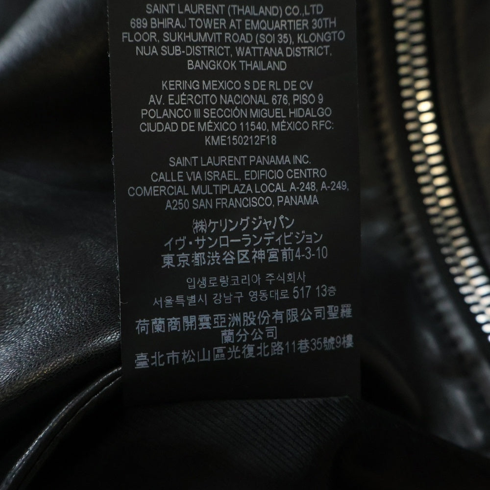 SAINT LAURENT PARIS(サンローランパリ) Keith Racer Jacket キースレーサー レザー ライダースジャケット ブラック 362239