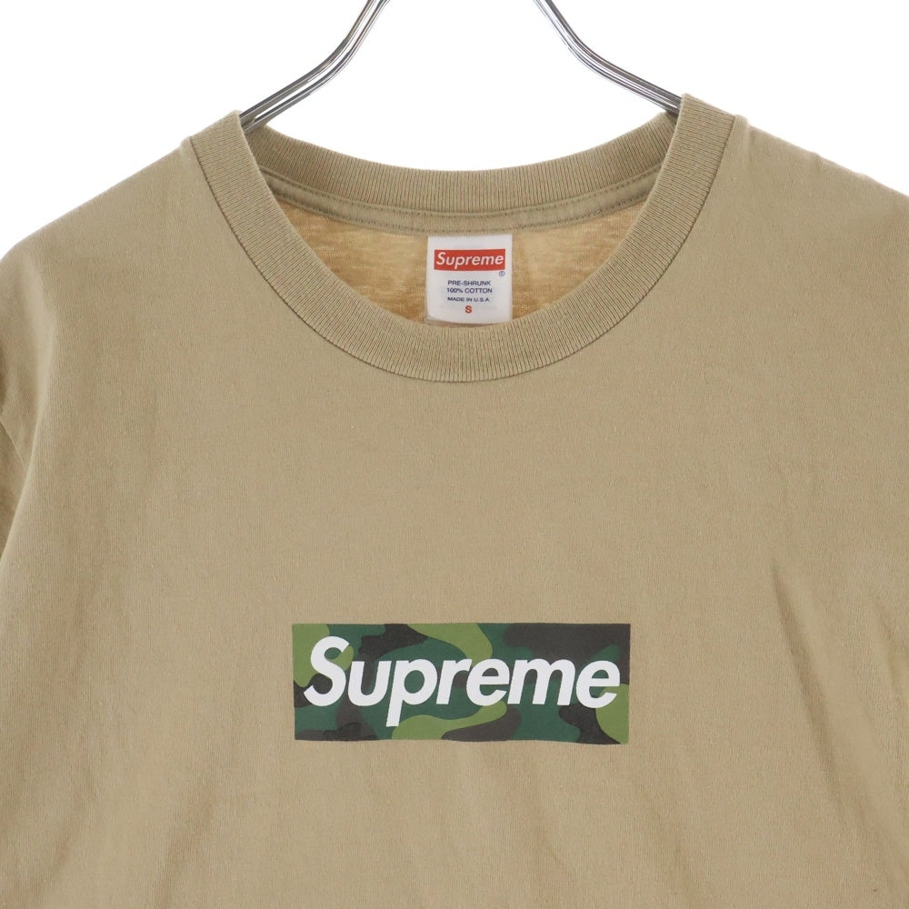 SUPREME(シュプリーム) 23AW Box Logo Tee カモフラージュ 迷彩ボックスロゴ 半袖Tシャツ カットソー ベージュ