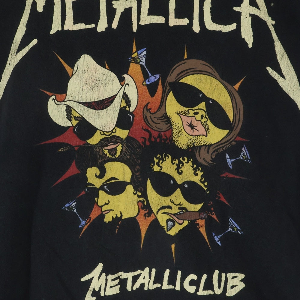 VINTAGE(ヴィンテージ) 90s METALLICA METALLICA METAL CLUB SLIM メタリカ メタル クラブ スリム 半袖Tシャツ カットソー ブラック