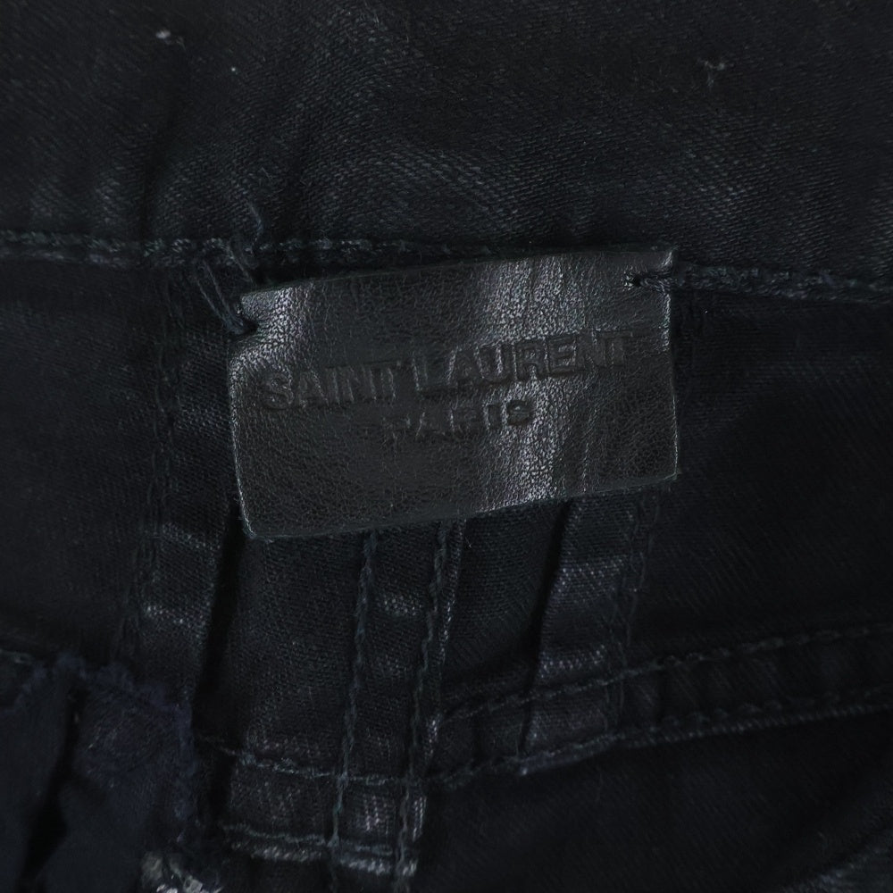 SAINT LAURENT PARIS(サンローランパリ) COATING PANT エディ期 コーティングパンツ ブラック 321467 YV060