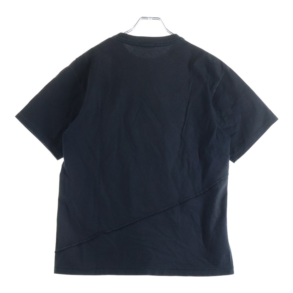 UNDERCOVER(アンダーカバー) 24AW GURUGURU スパイラル切替 TEE 半袖Tシャツ カットソー ブラック UP2D4809-1