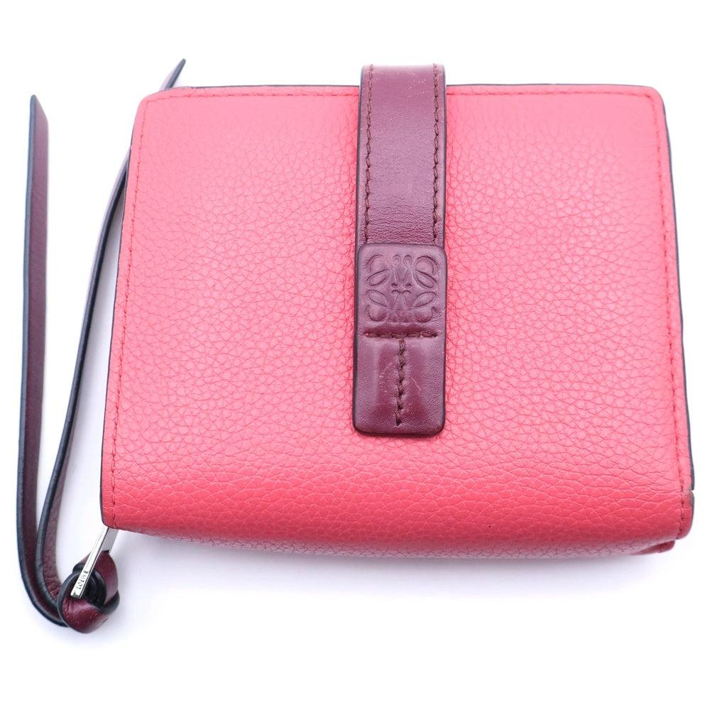 LOEWE(ロエベ) Compact zip wallet コンパクト ジップウォレット 財布 レッド レディース
