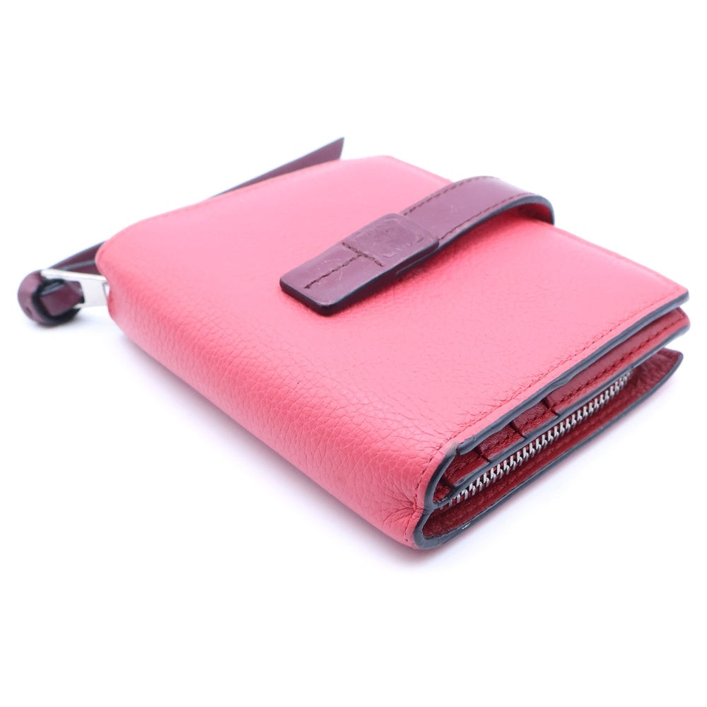 LOEWE(ロエベ) Compact zip wallet コンパクト ジップウォレット 財布 レッド レディース