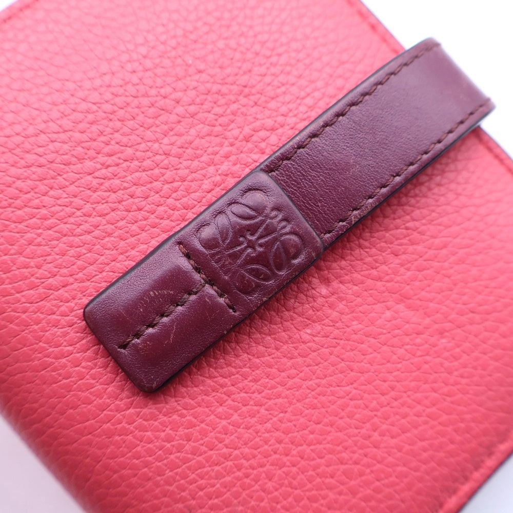 LOEWE(ロエベ) Compact zip wallet コンパクト ジップウォレット 財布 レッド レディース