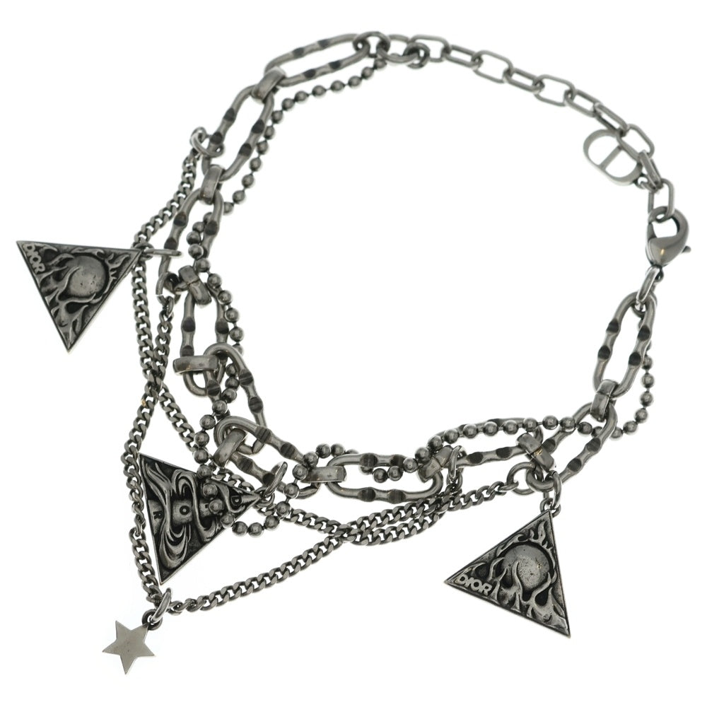 DIOR(ディオール) BRACELET BUCKLE CHAIN LINK MONOGRAM CD チェーン ブレスレット シルバー レディース