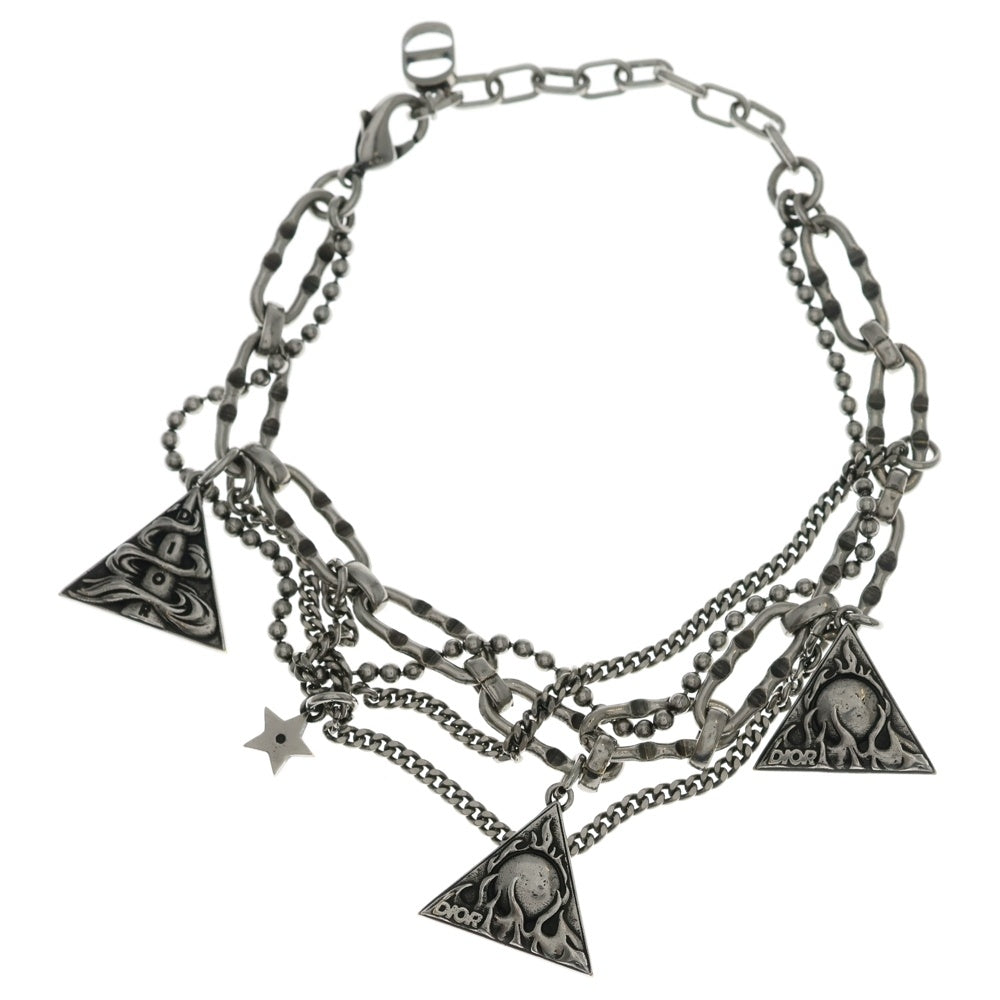 DIOR(ディオール) BRACELET BUCKLE CHAIN LINK MONOGRAM CD チェーン ブレスレット シルバー レディース