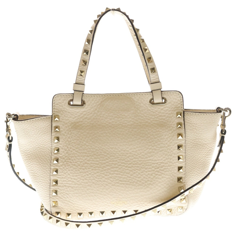 VALENTINO(ヴァレンティノ) Rockstud Tote Bag ロックスタッズ ミニ トートバッグ アイボリー レディース