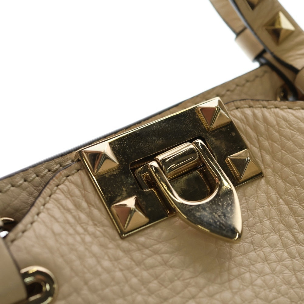 VALENTINO(ヴァレンティノ) Rockstud Tote Bag ロックスタッズ ミニ トートバッグ アイボリー レディース