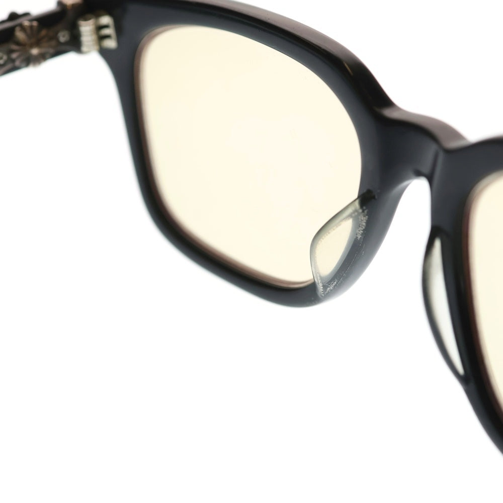 CHROME HEARTS(クロムハーツ) COX UCKER CHクロステンプル ウェリントンフレーム サングラス アイウェア メガネ ブラック/シルバー