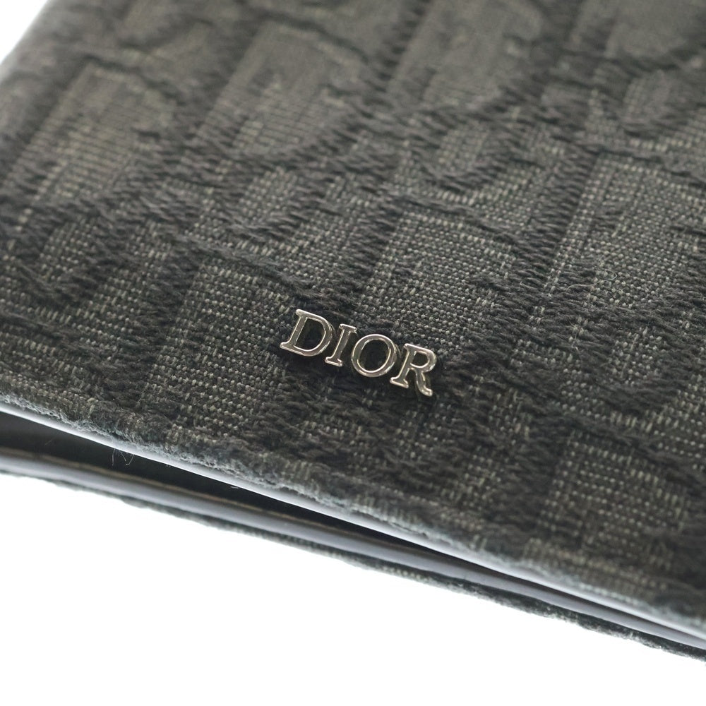 DIOR(ディオール) オブリーク コインケース付き ウォレット 二つ折り財布 ブラック 10-BO-1222