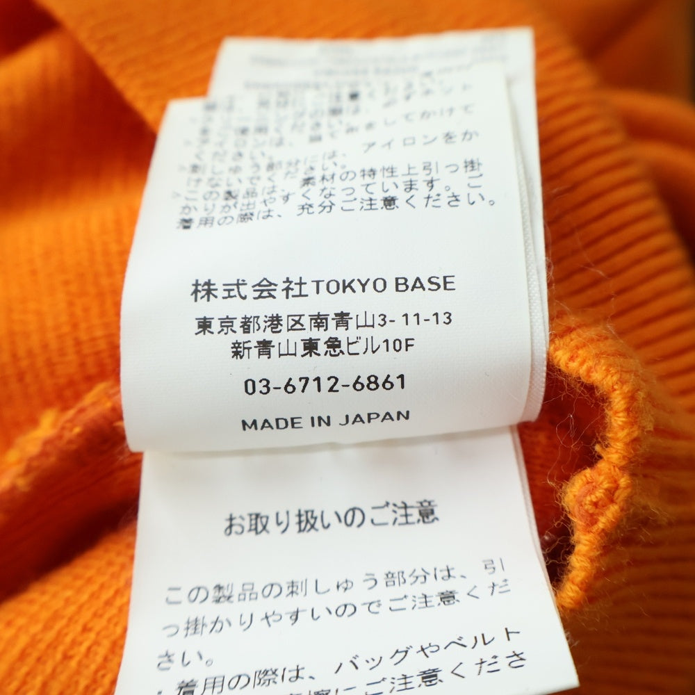 UNITED TOKYO(ユナイテッド トウキョウ) リンドウ刺繍タートルネック 長袖ニットセーター オレンジ 132630003