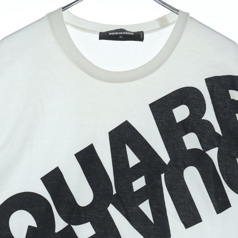 DSQUARED2(ディースクエアード) 20SS BIG LOGO PRINT ビックロゴプリント 半袖Tシャツ カットソー ホワイト S74GD0664