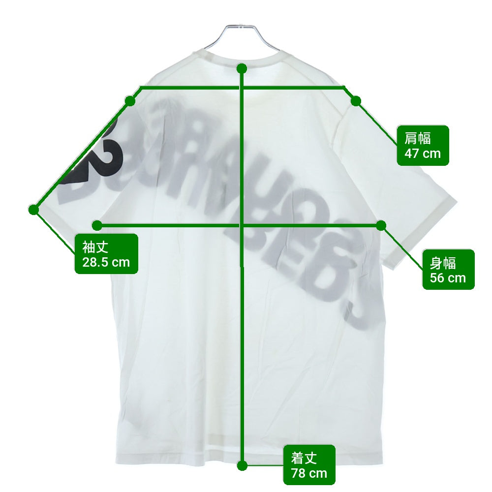 DSQUARED2(ディースクエアード) 20SS BIG LOGO PRINT ビックロゴプリント 半袖Tシャツ カットソー ホワイト S74GD0664