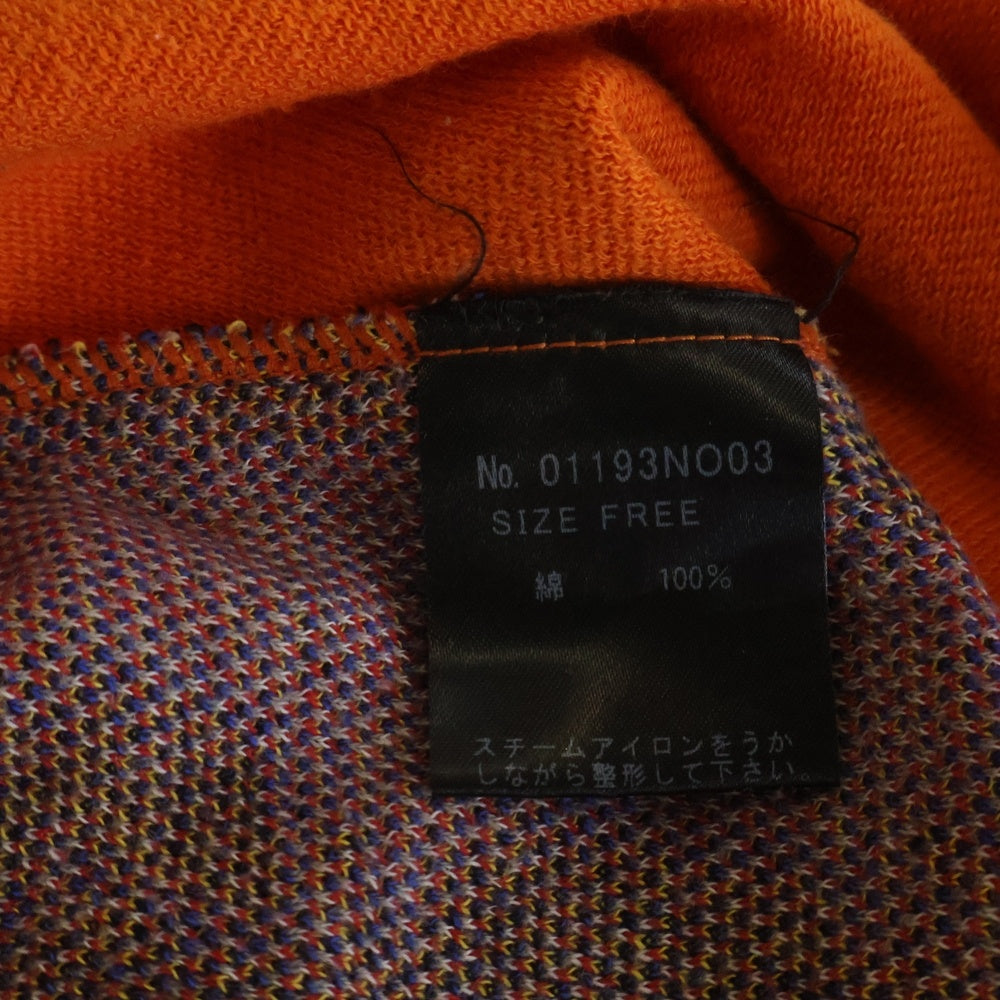 HYSTERIC GLAMOUR(ヒステリックグラマー) M&T フロントデザインニット セーター オレンジ 01193NO03