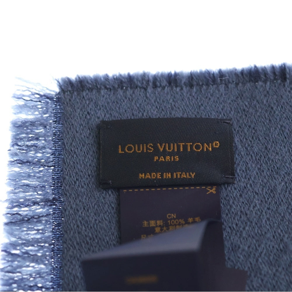 LOUIS VUITTON(ルイヴィトン) 23年 モノグラム ヴィヴィエンヌ ウールマフラー ブルー M77129 レディース