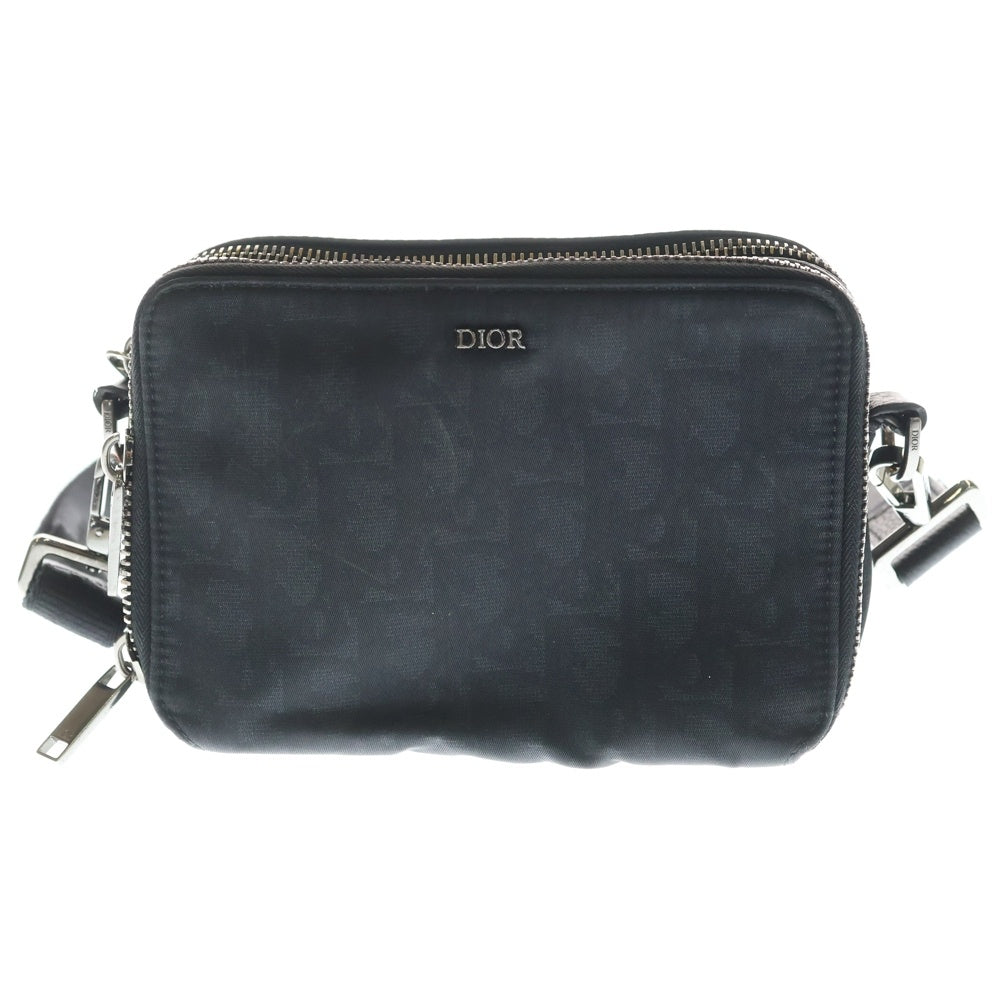 DIOR(ディオール) オブリーク ストラップポーチ ショルダーバッグ ブラック ナイロン 22-BO-0270 レディース