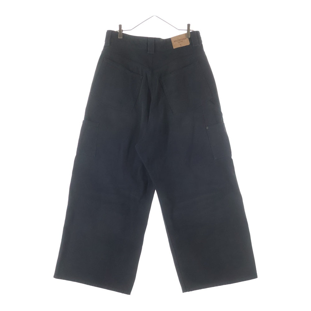 BALENCIAGA(バレンシアガ) 25AW グランジリップドオフ ダブルニー バギーデニムパンツ ブラック 838672 TSWB7