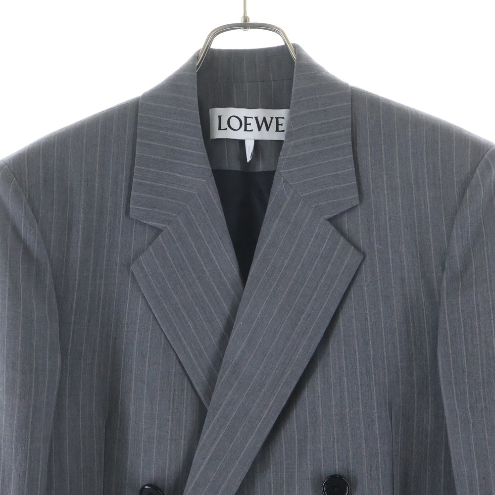 LOEWE(ロエベ) ストライプ柄 テーラードジャケット グレー HSM1Y03W28