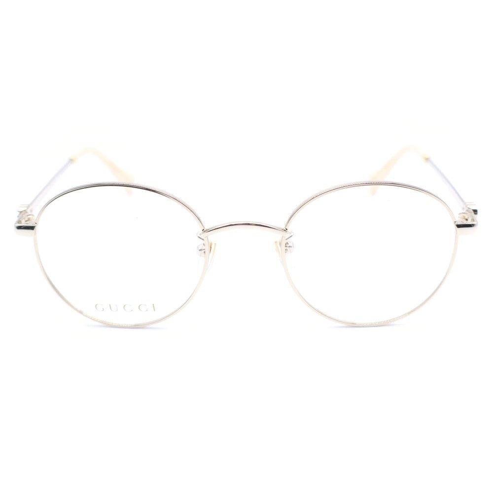 GUCCI(グッチ) サイドロゴ ボストンフレーム メガネ ゴールド GG1472OJ