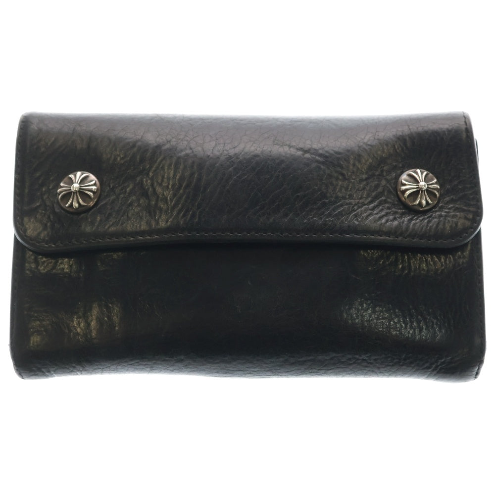 CHROME HEARTS(クロムハーツ) WAVE ウェーブ レザーウォレット 財布 ブラック BCA375