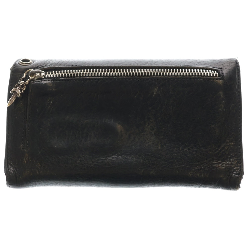 CHROME HEARTS(クロムハーツ) WAVE ウェーブ レザーウォレット 財布 ブラック BCA375