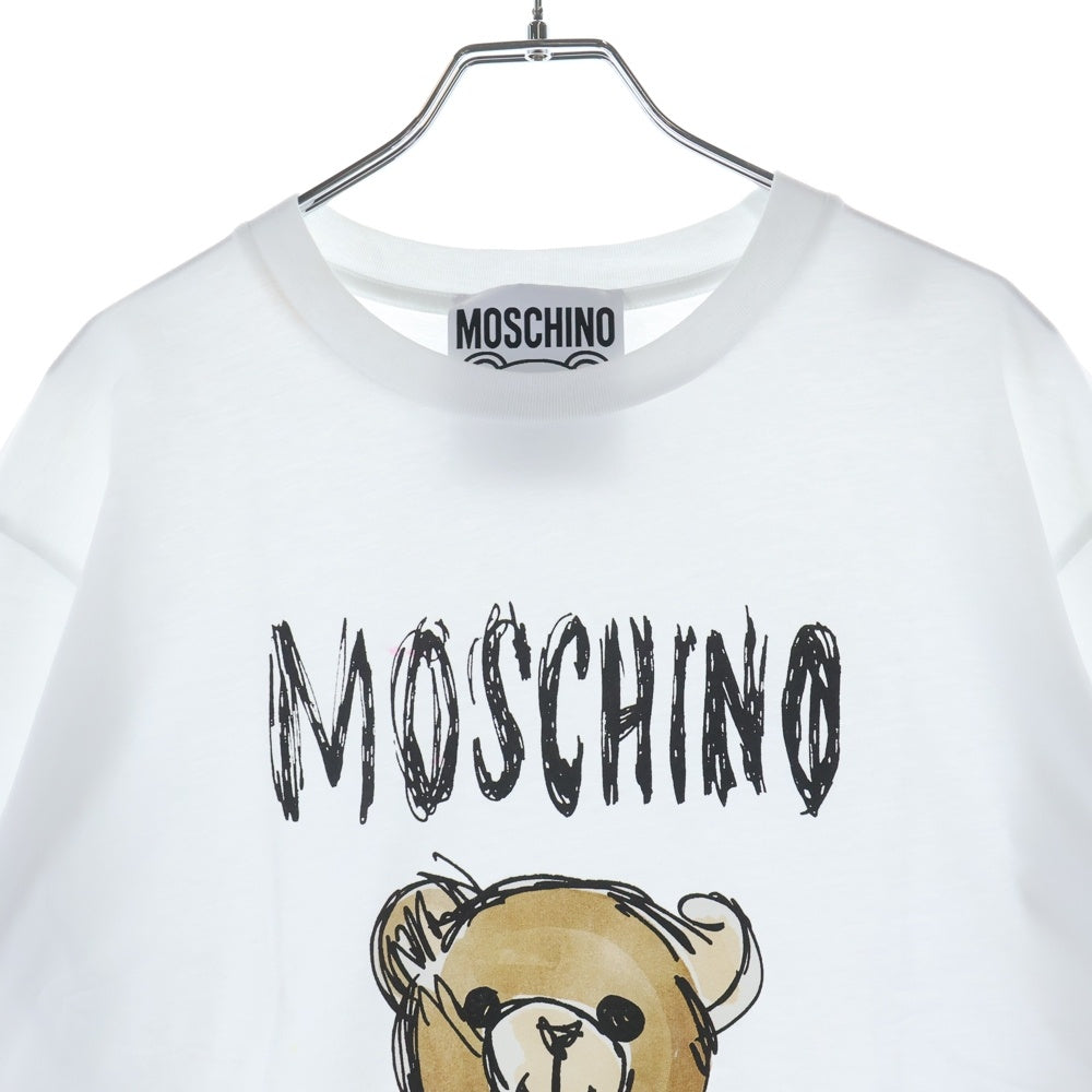 MOSCHINO(モスキーノ) フロントグラフィック半袖Tシャツ カットソー ホワイト