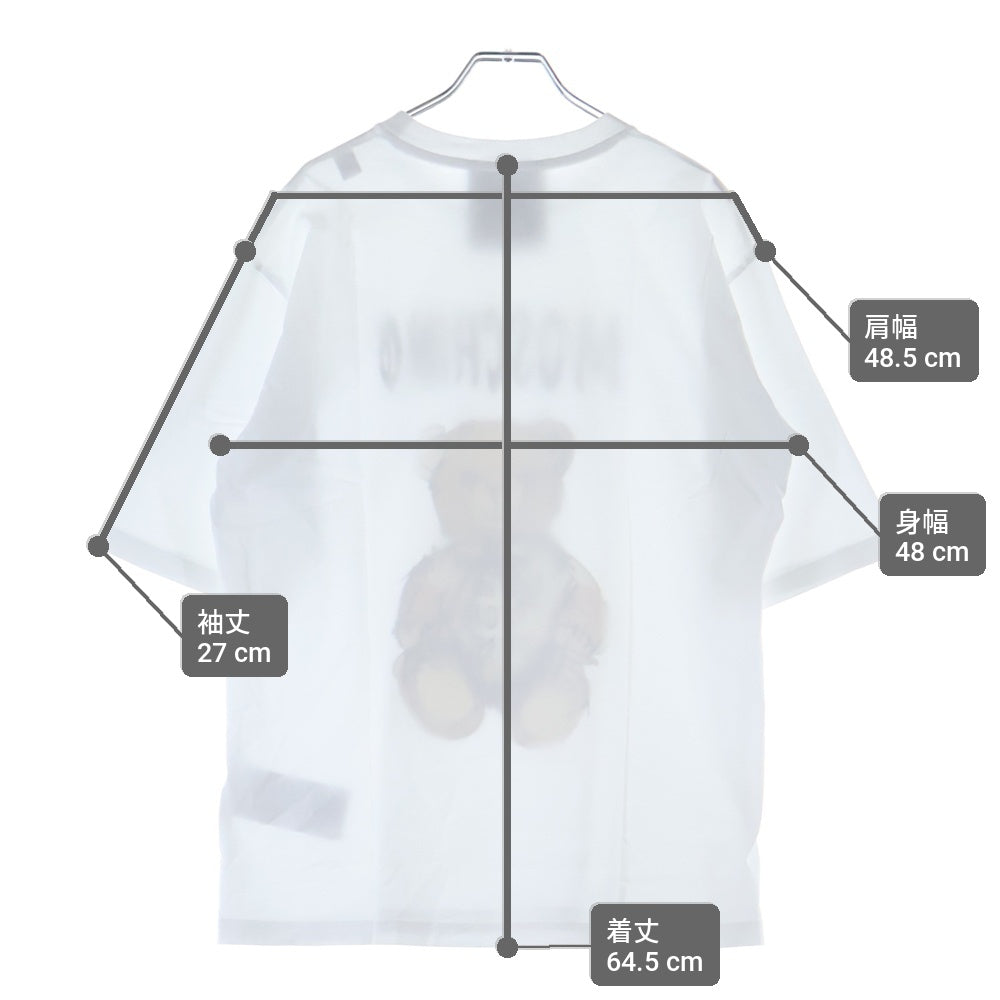 MOSCHINO(モスキーノ) フロントグラフィック半袖Tシャツ カットソー ホワイト