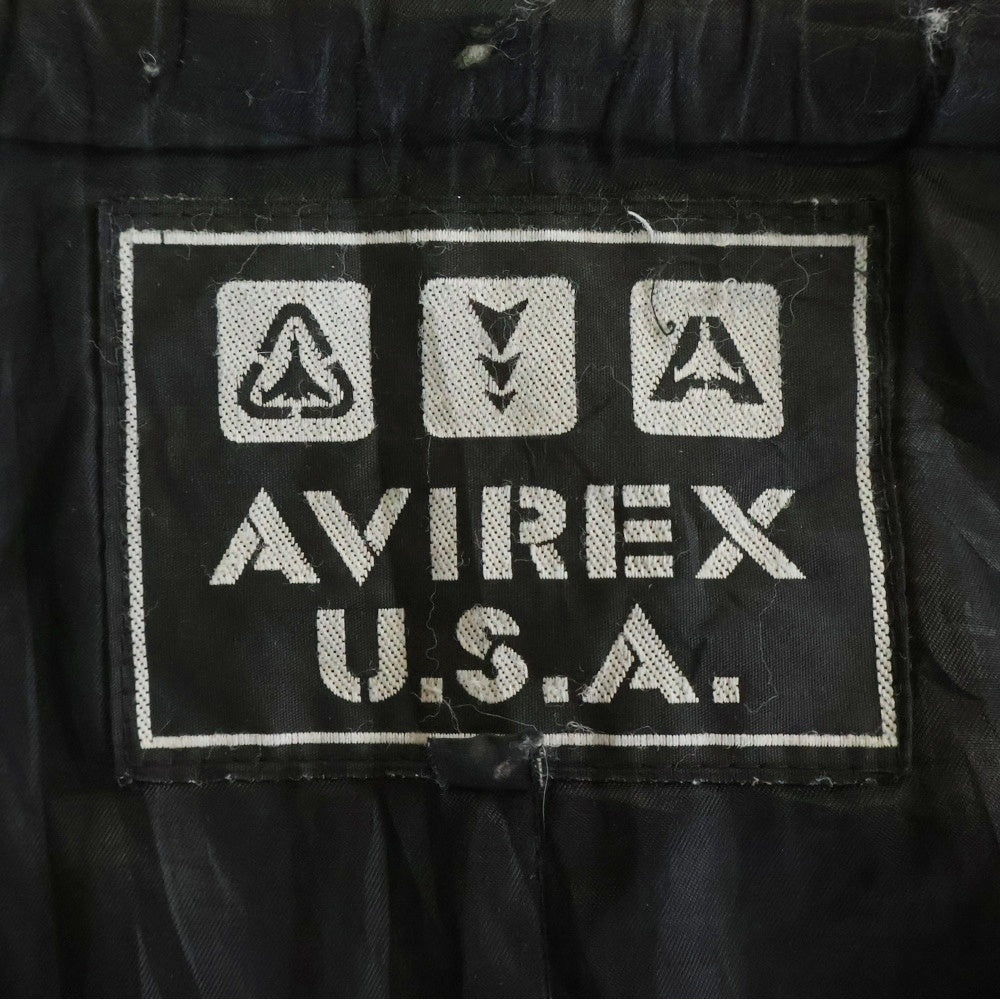 AVIREX(アヴィレックス) ZIP UP LETHER JACKET レザージャケット ブラック