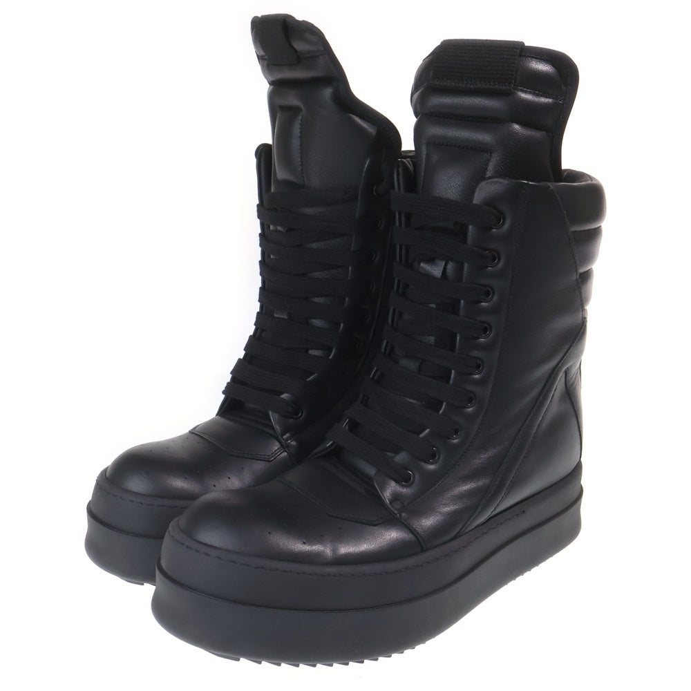 Rick Owens(リックオウエンス) 25SS Mega Geobasket high-top casual shoes メガジオバスケットハイトップカジュアルシューズ ハイカットスニーカー ブラック