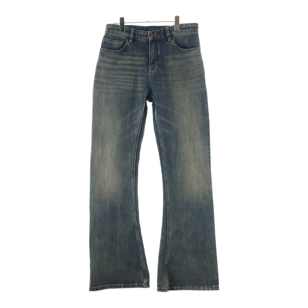 BALENCIAGA(バレンシアガ) 23AW ウォッシュド加工ブーツカットデニムパンツ インディゴ 751089 TNW65