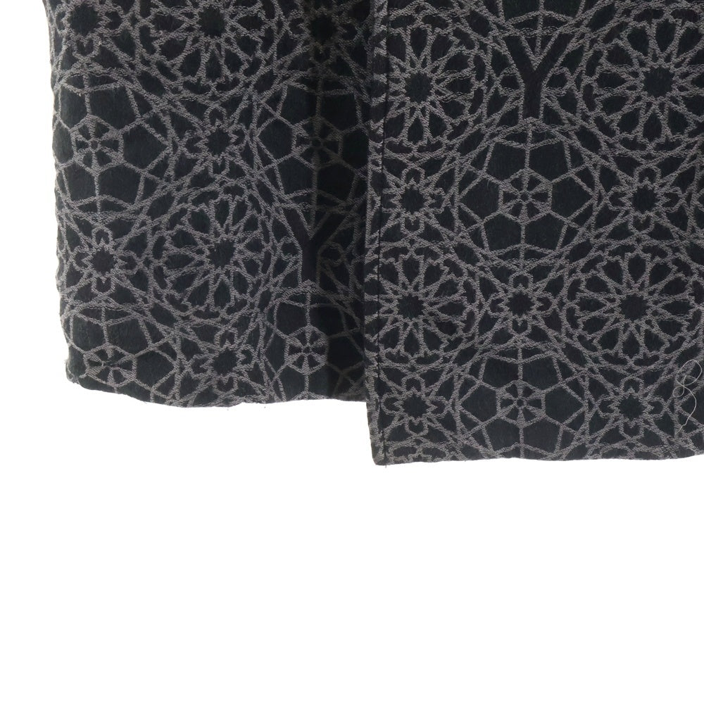 Yohji Yamamoto POUR HOMME(ヨウジヤマモト プールオム) 15SS Jacquard Patec Coat ジャガードコート ロングコート ブラック HU-J14-012