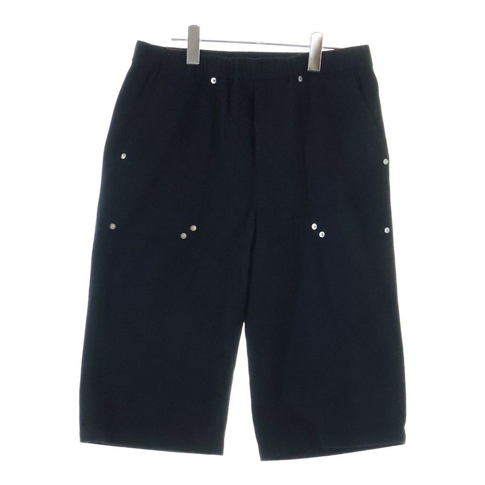 NO BRAND(ノーブランド) MISSING MANIC ミッシングマニック 七分丈ダブルニー スラックパンツ ブラック