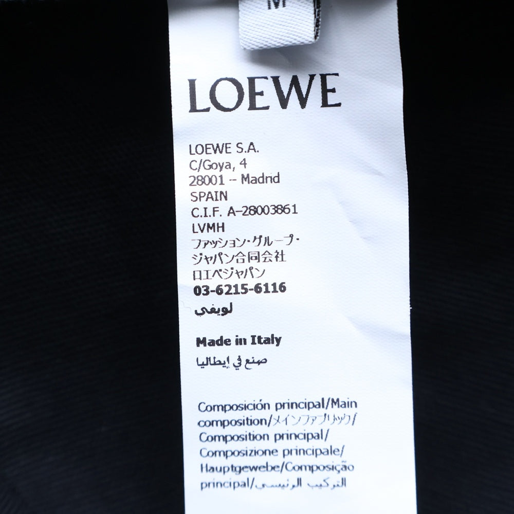 LOEWE(ロエベ) ベースボールキャップ ラバーロゴパッチ アナグラムキャップ 帽子 ブラック K820358X88