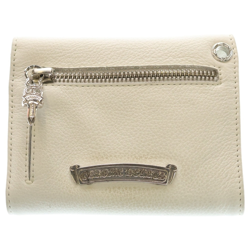 CHROME HEARTS(クロムハーツ) WAVE MINI ウェーブミニ レザーウォレット 財布 ホワイト