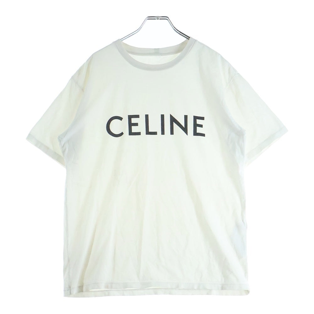 CELINE(セリーヌ) ロゴプリント 半袖Tシャツ カットソー ホワイト 2X681671Q01CC